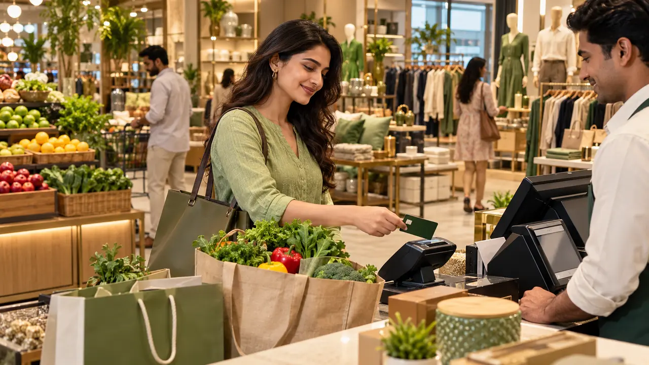 Online shopping paid with a Swayam Cashew card